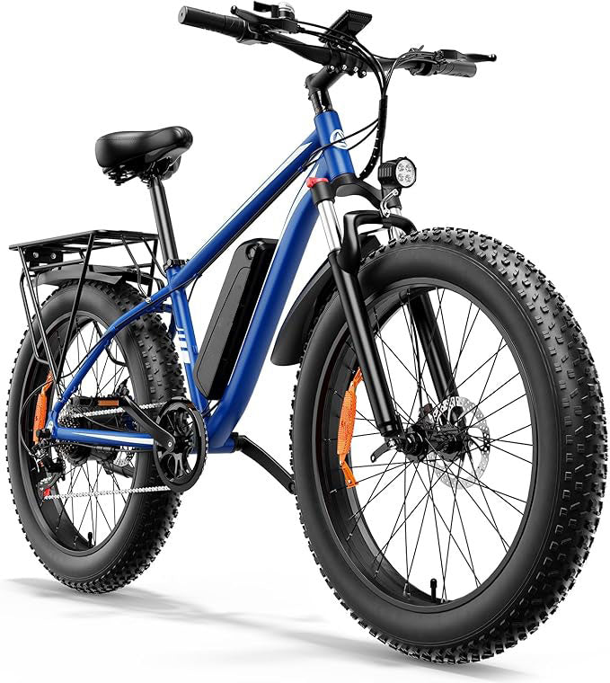 1000W Electric Bike for Adults - 26" Fat Tire eBike, 48V 15Ah, 22mph, Shimano 7-Speed - SYX MOTO