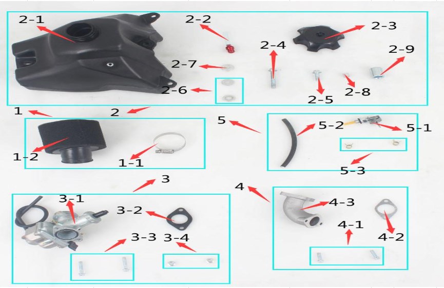 SYX MOTO Fuel Tank Replacement Parts for Whip 125cc Dirt Bike - SYX MOTO