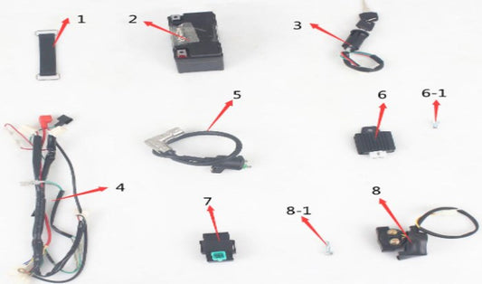 SYX MOTO Battry Electrical Appliances Replacement Parts for Roost 125cc Dirt Bike - SYX MOTO