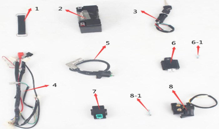 SYX MOTO Battry Electrical Appliances Replacement Parts for Roost 125cc Dirt Bike - SYX MOTO