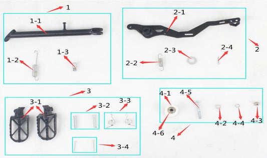 SYX MOTO Roost Brake Pedal Replacement Parts for Roost 125cc Dirt Bike - SYX MOTO