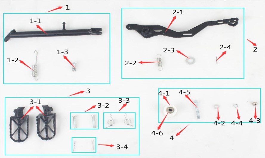 SYX MOTO Roost Brake Pedal Replacement Parts for Roost 125cc Dirt Bike - SYX MOTO
