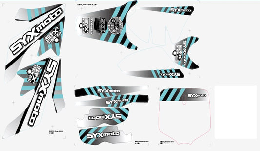 SYX MOTO Roost Graphic Stickers Replacement Parts for Roost 125cc Dirt Bike - SYX MOTO