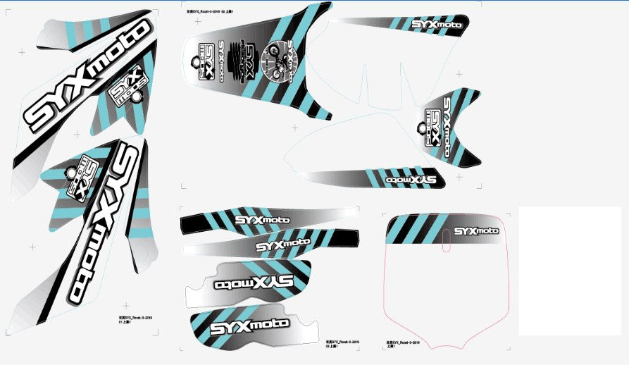 SYX MOTO Roost Graphic Stickers Replacement Parts for Roost 125cc Dirt Bike - SYX MOTO
