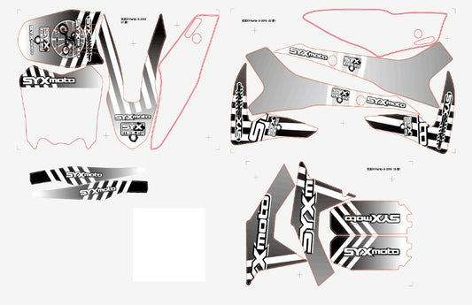 SYX MOTO Whip Graphic Stickers for Whip 125cc Dirt Bike - SYX MOTO
