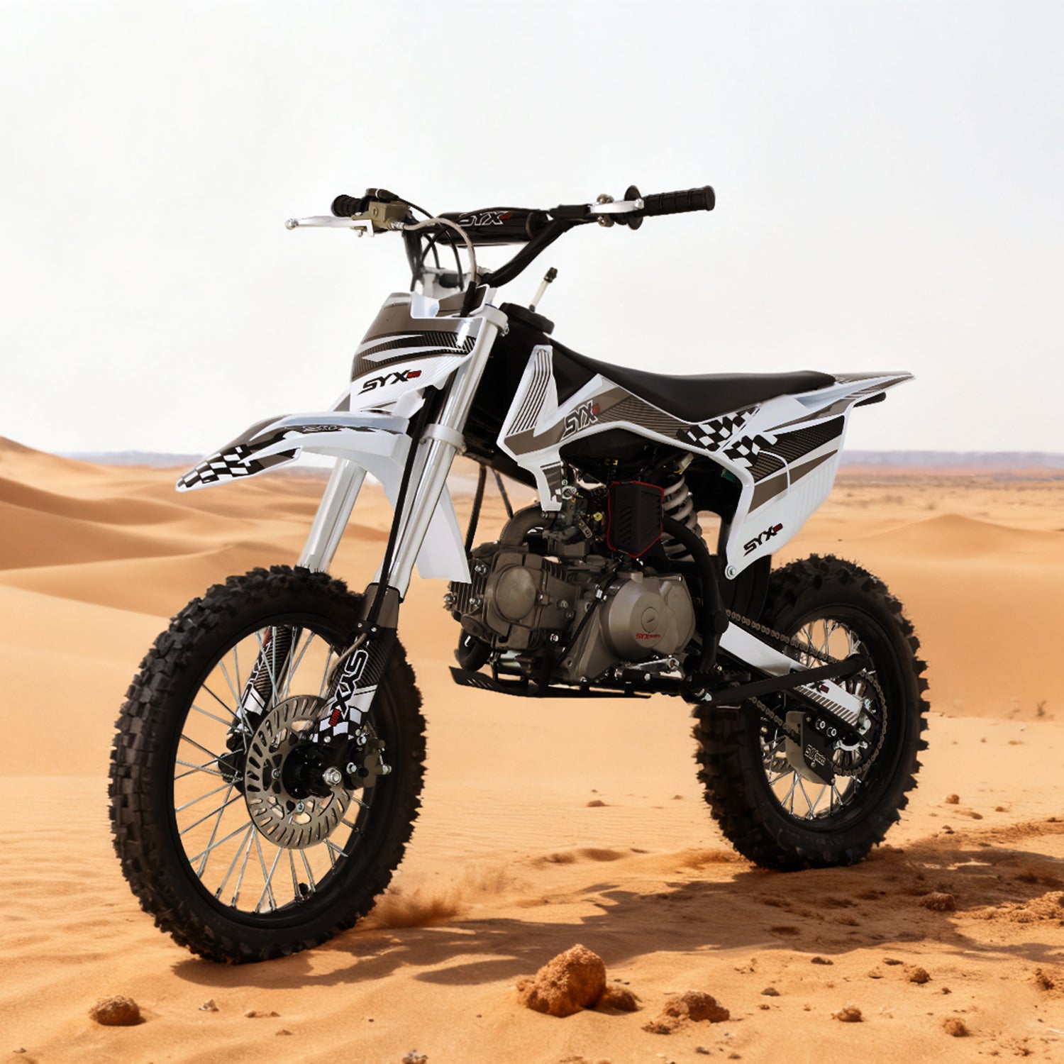 K1 125cc Dirt Bike for Teens & Adults, 50 MPH, 123 Mi Range, 4-Speed Manual, Electric Start - SYX MOTO