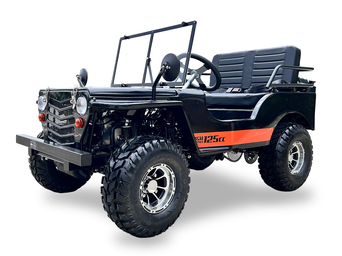 SYX MOTO 125cc Go Kart 4-Wheeler, 3-Speed + Reverse, Electric/Kick Start, 35 MPH Max Speed for Teens & Adults - SYX MOTO