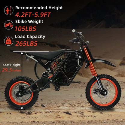 SYX MOTO 3000W Electric Motorcycle for Adults, 36 MPH Top Speed & 37 Mile Range - SYX MOTO