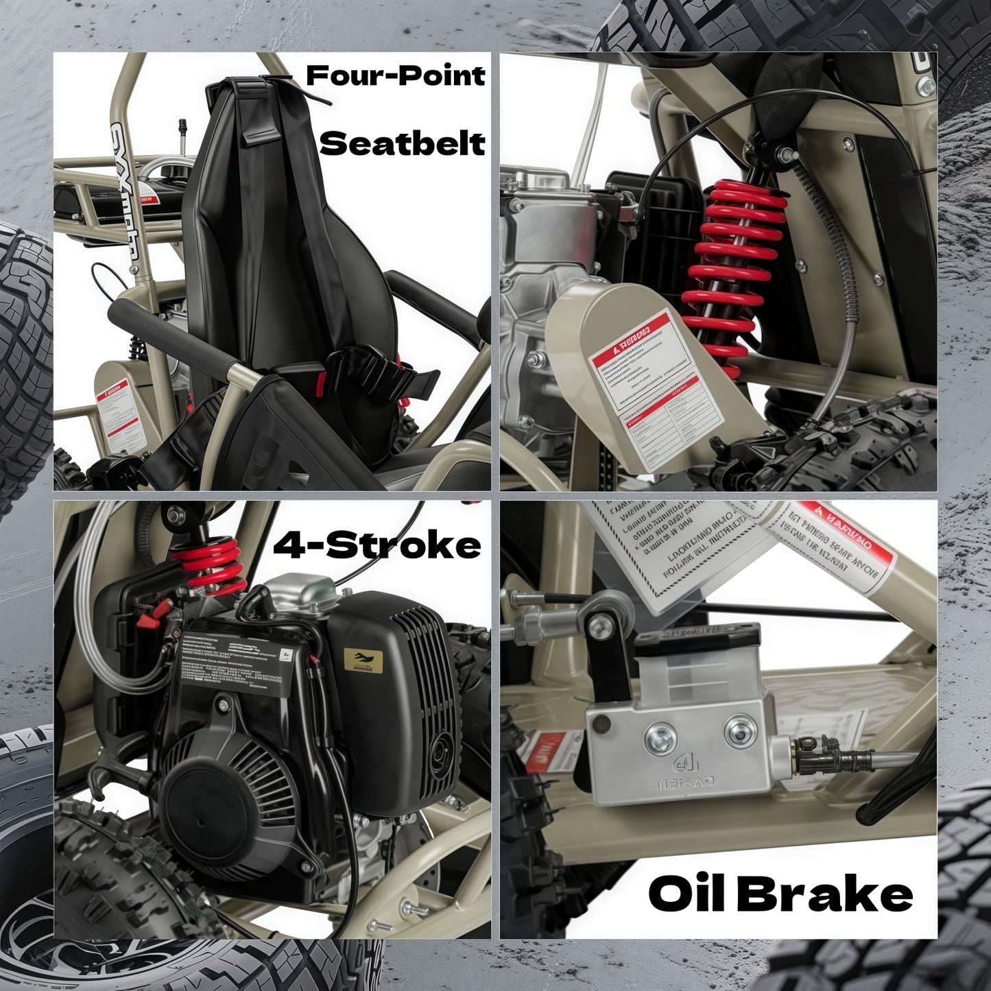 SYX MOTO GK-49A 50cc 4 Stroke Go Kart - SYX MOTO