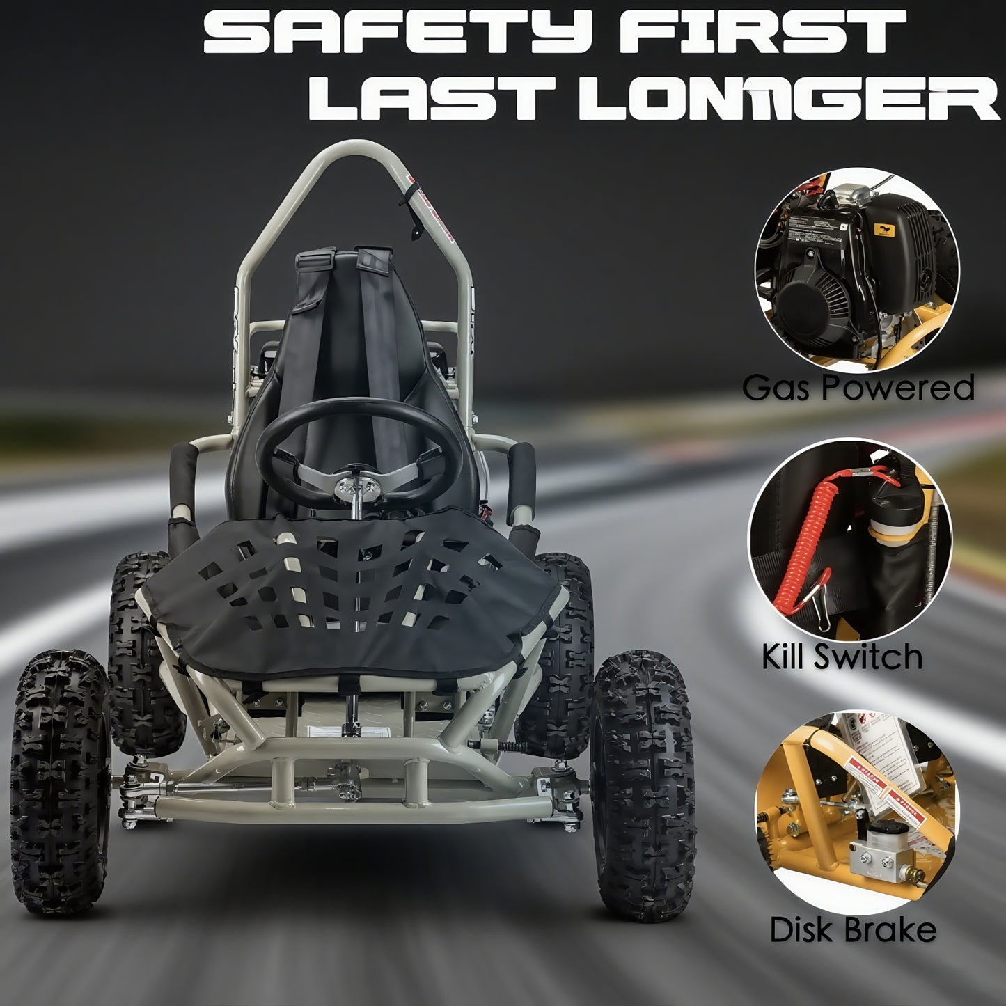 SYX MOTO GK-49A 50cc 4 Stroke Go Kart - SYX MOTO