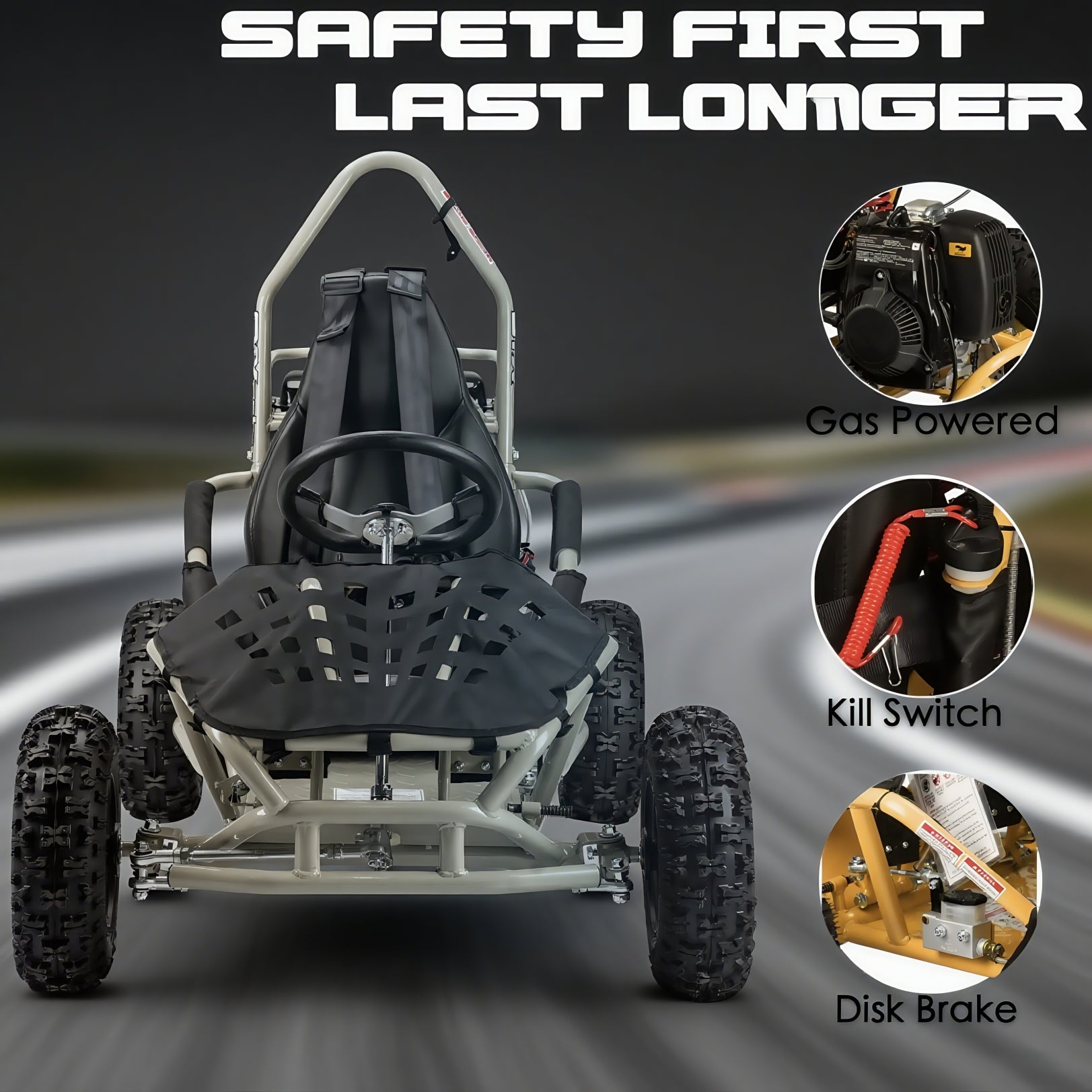 SYX MOTO GK-49A 50cc 4 Stroke Go Kart - SYX MOTO