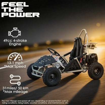SYX MOTO GK-49A 50cc 4 Stroke Go Kart - SYX MOTO