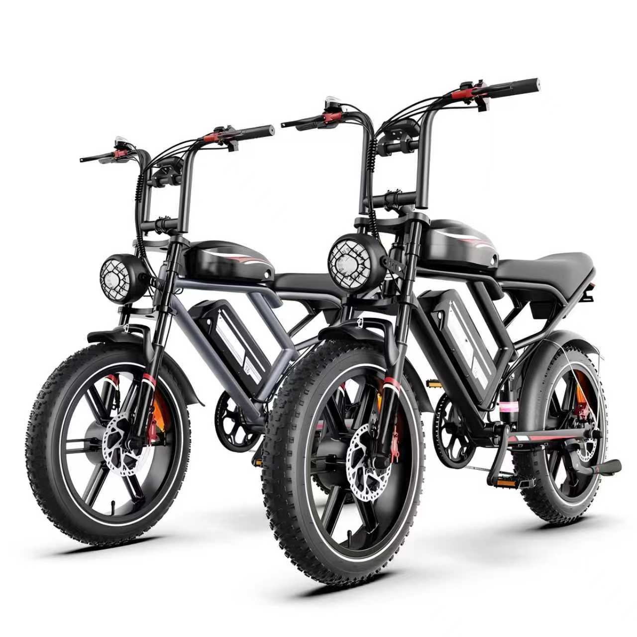 2000W Dual Motor Electric Bike - 140-Mile Range, 20" Fat Tire eBike, Hydraulic Brakes - SYX MOTO