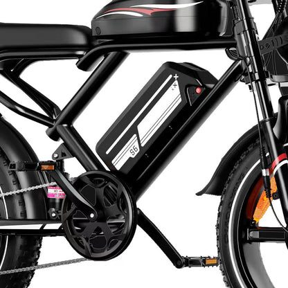 2000W Dual Motor Electric Bike - 140-Mile Range, 20" Fat Tire eBike, Hydraulic Brakes - SYX MOTO