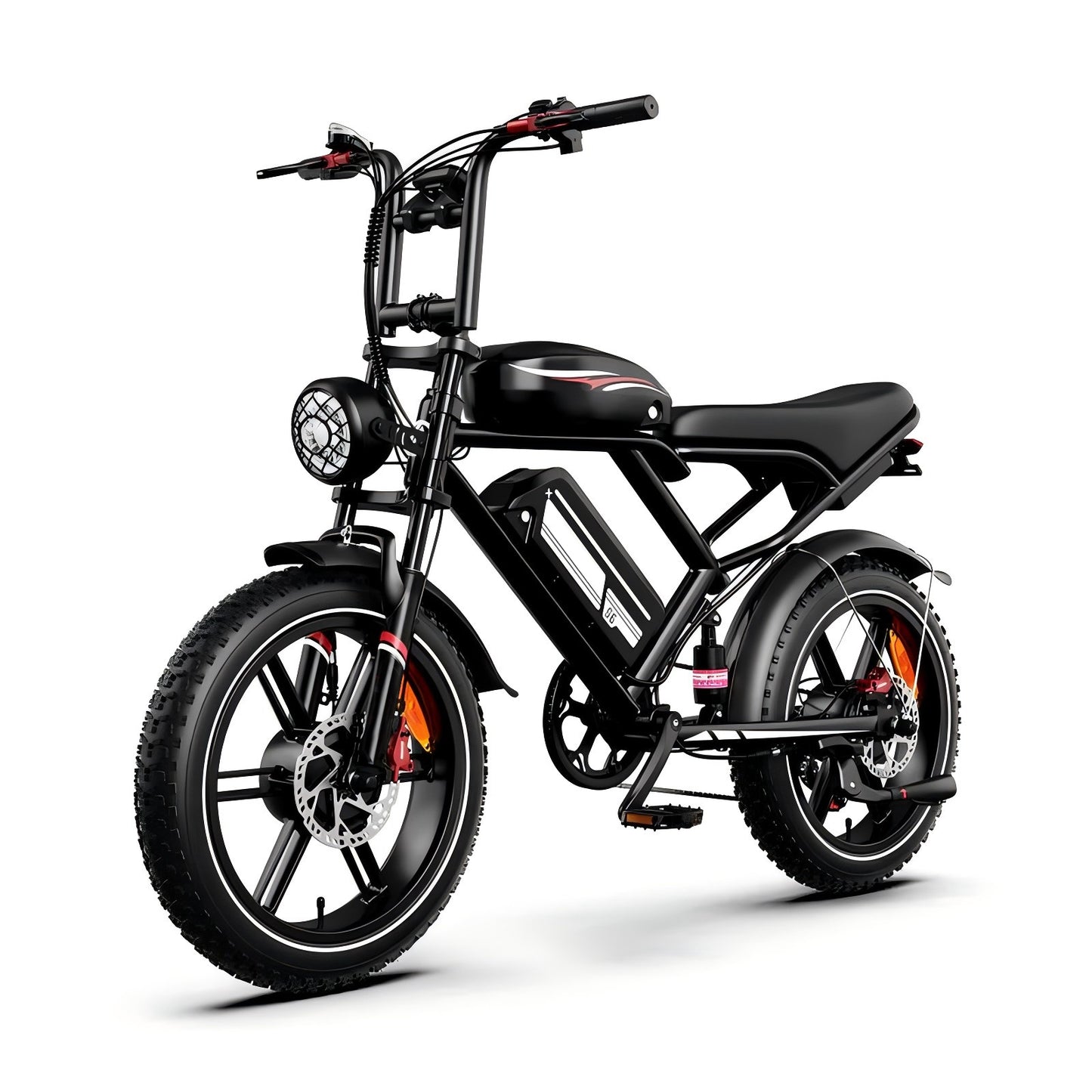 2000W Dual Motor Electric Bike - 140-Mile Range, 20" Fat Tire eBike, Hydraulic Brakes - SYX MOTO