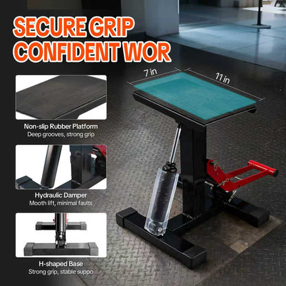 SYX MOTO Motorcycle Lift Stand 440lbs Capacity, 360° Rotating Scissor Lift - SYX MOTO
