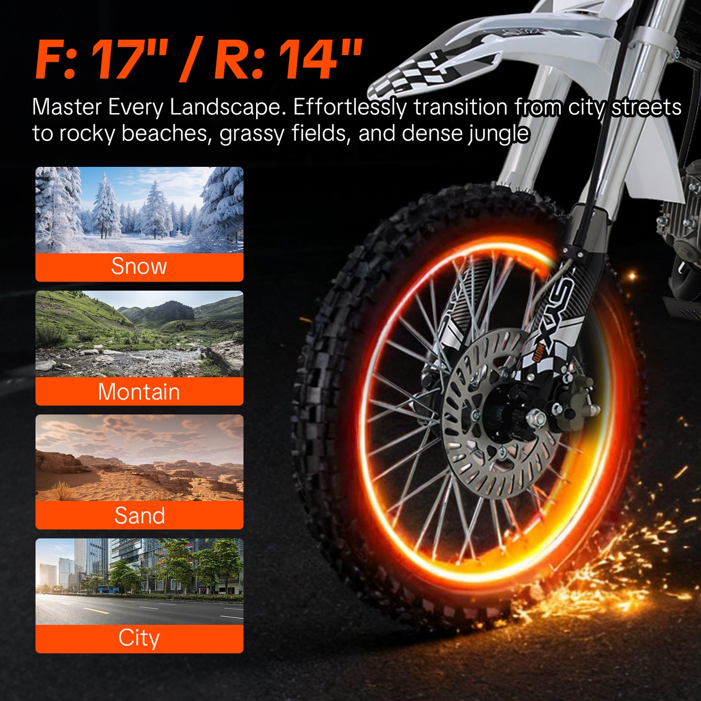 K1 125cc Dirt Bike for Teens & Adults, 50 MPH, 123 Mi Range, 4-Speed Manual, Electric Start - SYX MOTO