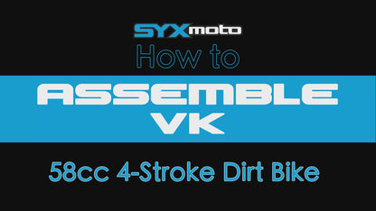SYX MOTO VK 58cc 4 temps véritable moteur de moto démarrage par traction Mini Dirt Bike