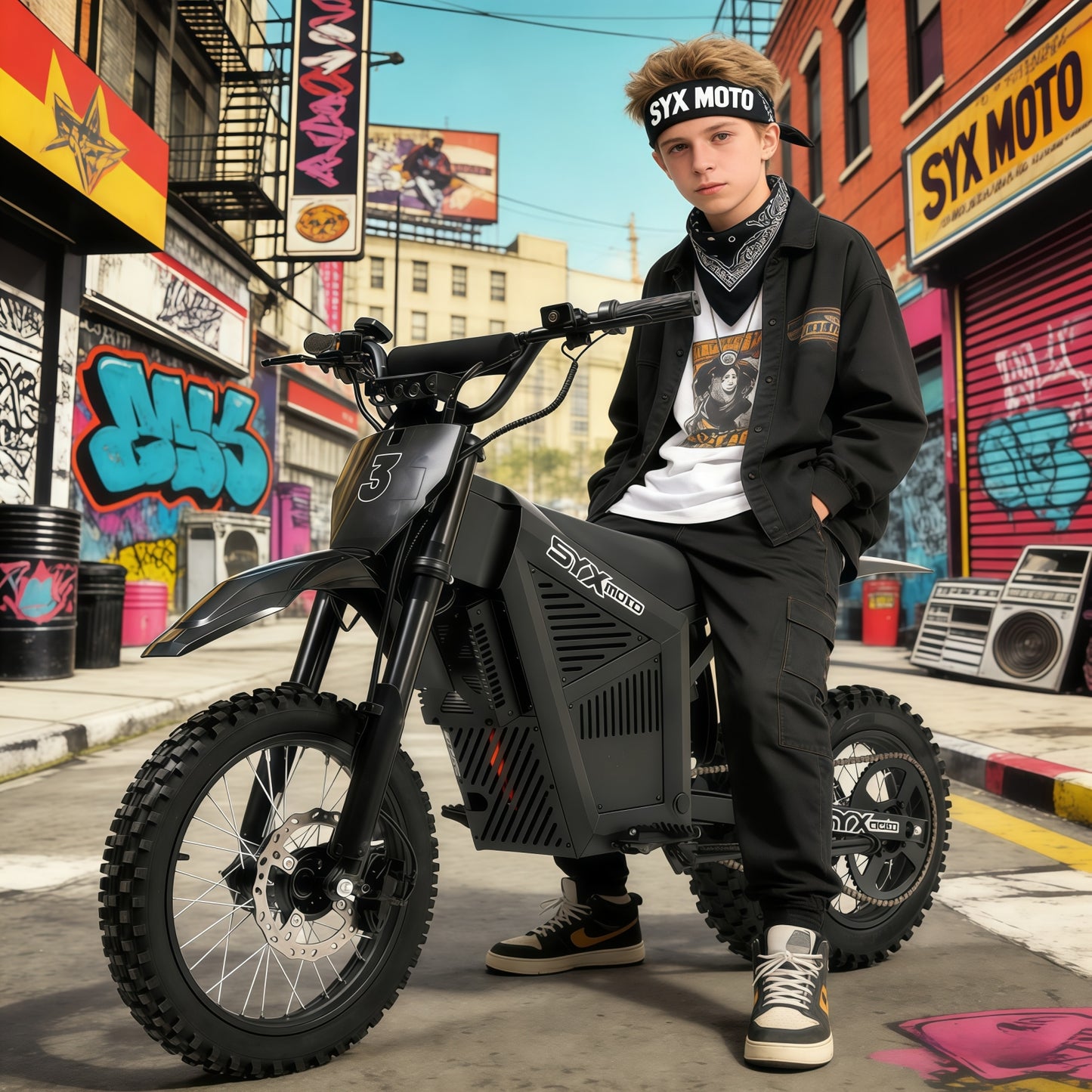 SYX MOTO ARC Electric Dirt Bike 3000W Peak 48V/21AH Off-Road E-Dirt Bike for Teens & Adults - SYX MOTO