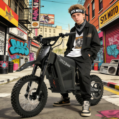 SYX MOTO ARC Electric Dirt Bike 3000W Peak 48V/21AH Off-Road E-Dirt Bike for Teens & Adults - SYX MOTO