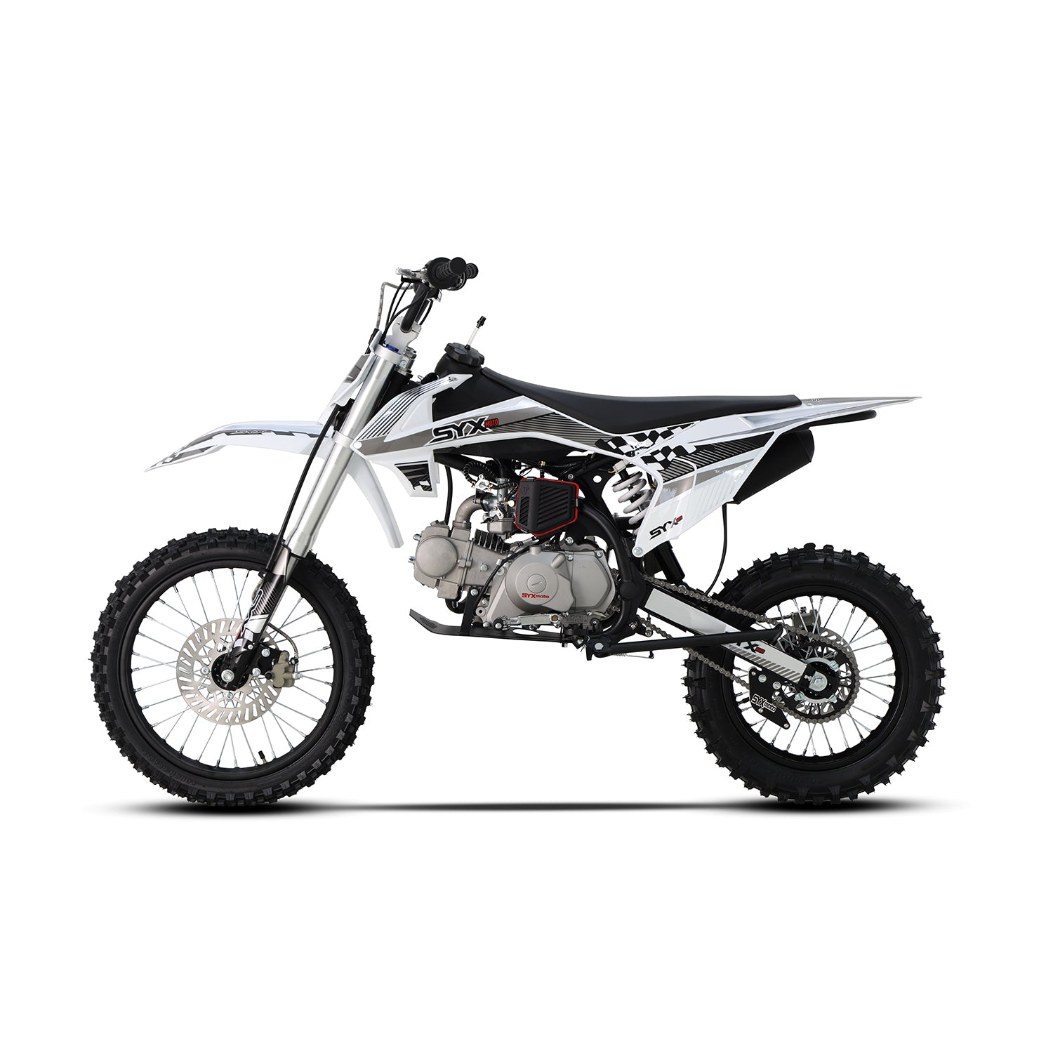 K1 125cc Dirt Bike for Teens & Adults, 50 MPH, 123 Mi Range, 4-Speed Manual, Electric Start - SYX MOTO