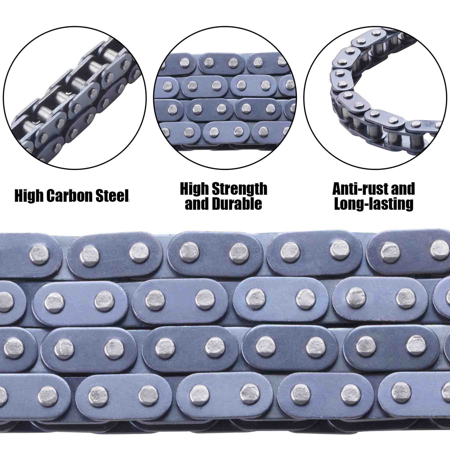 SYX MOTO Chain for 58cc Dirt Bike VK, T8F 124 Links - SYX MOTO