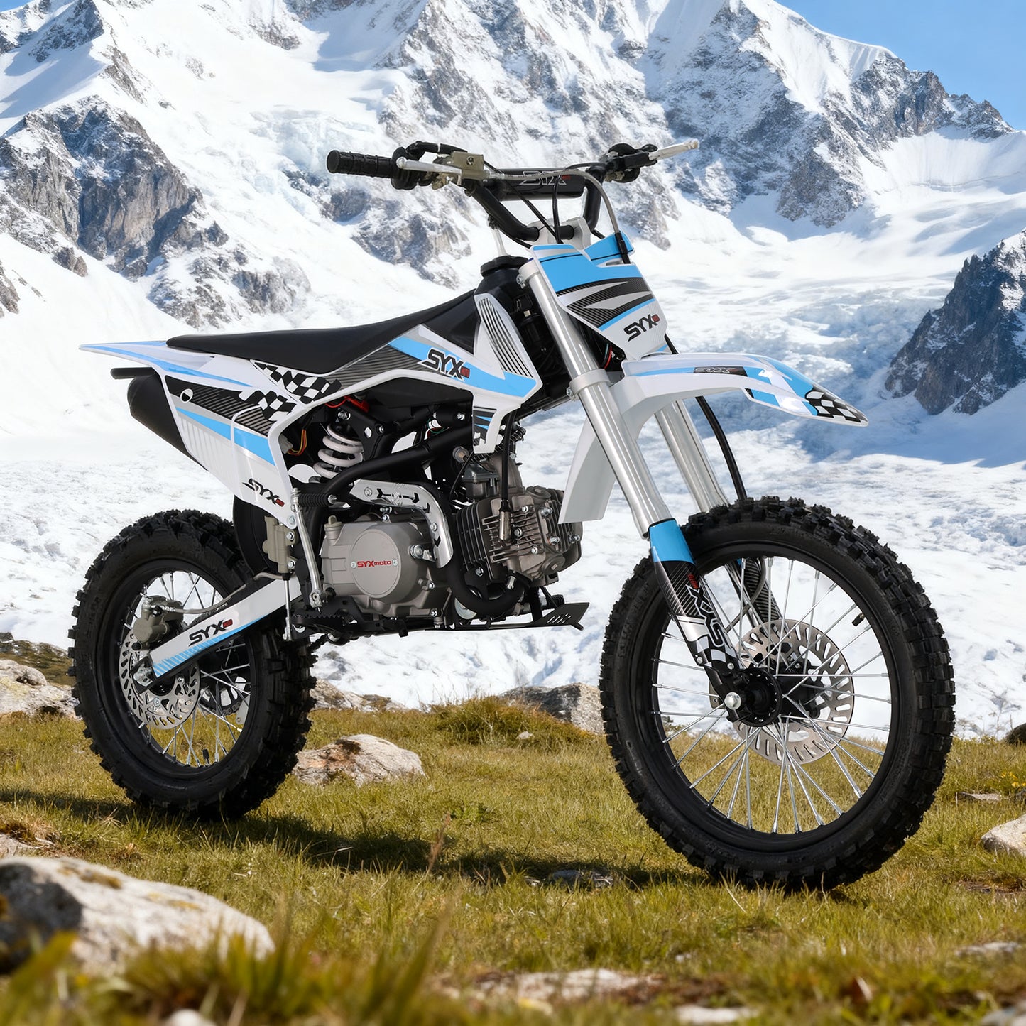 K1 125cc Dirt Bike for Teens & Adults, 50 MPH, 123 Mi Range, 4-Speed Manual, Electric Start - SYX MOTO