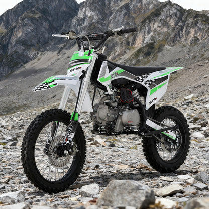 K1 125cc Dirt Bike for Teens & Adults, 50 MPH, 123 Mi Range, 4-Speed Manual, Electric Start - SYX MOTO