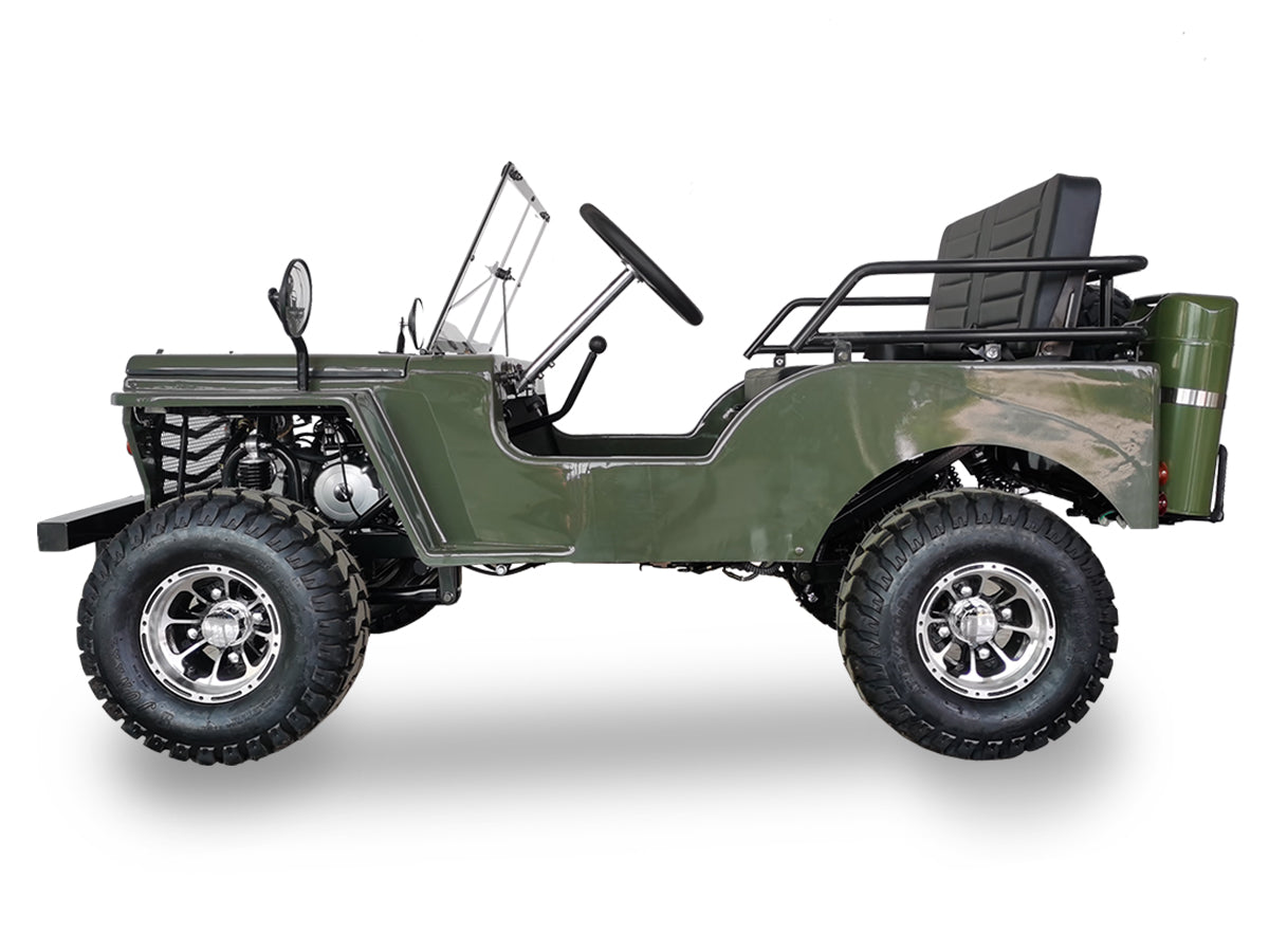 SYX MOTO 125cc Go Kart 4-Wheeler, 3-Speed + Reverse, Electric/Kick Start, 35 MPH Max Speed for Teens & Adults - SYX MOTO