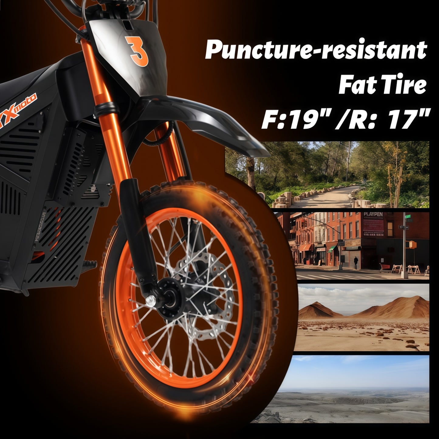 SYX MOTO Sprk 4000W Peak 60V/27AH Off-Road Electric Ride-On for Teens & Adults