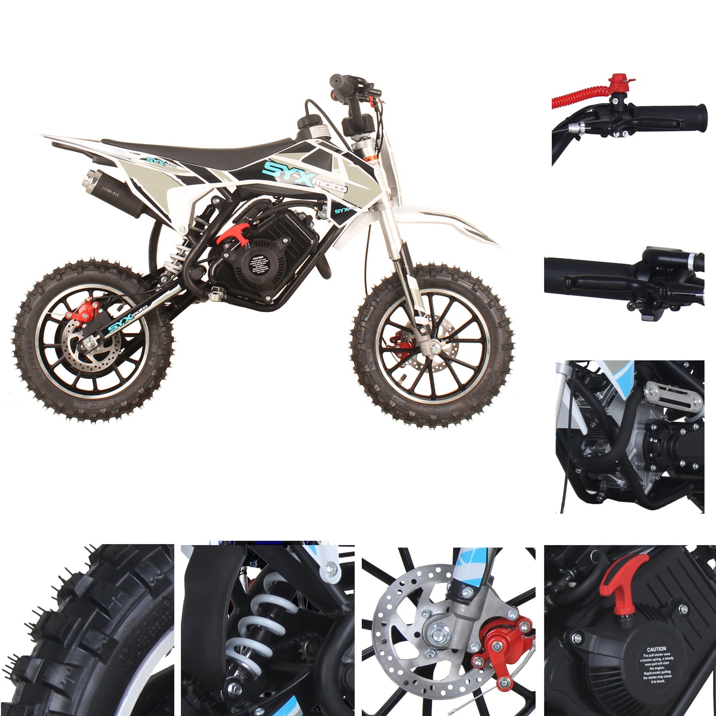 SYX MOTO VK 58cc 4 Stroke Real Motorcycle Engine Pull Start Mini Dirt Bike - SYX MOTO