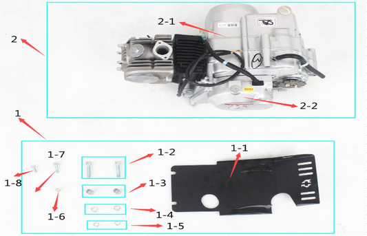 SYX MOTO Engine Replacement Parts for Roost 125cc Dirt Bike - SYX MOTO