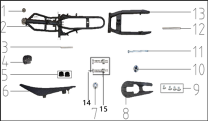SYX MOTO Frame Replacement Parts For VK 58cc Dirt Bike - SYX MOTO