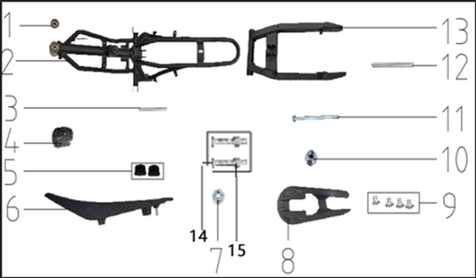 SYX MOTO Frame Replacement Parts For VK 58cc Dirt Bike - SYX MOTO
