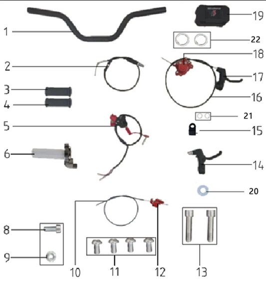 SYX MOTO Handblebar Replacement Parts for VK 58cc Dirt Bike - SYX MOTO